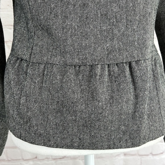 Apt. 9 Womens Grey Peplum Wool Blend Blazer Size 8 - Picture 6 of 9